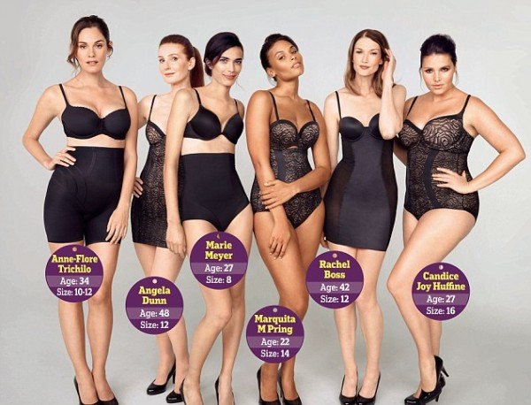different sizes