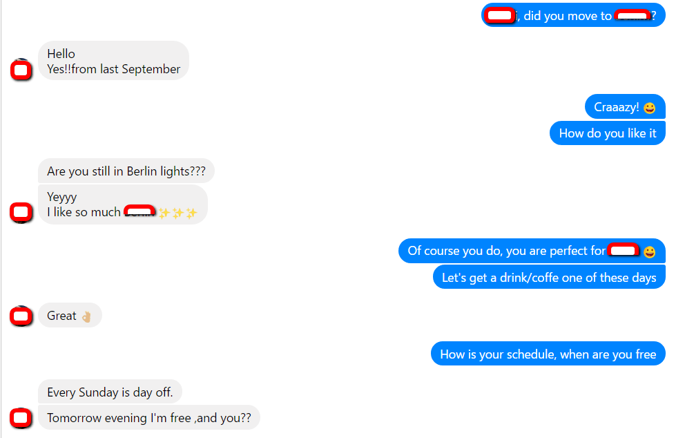 texting to meet again