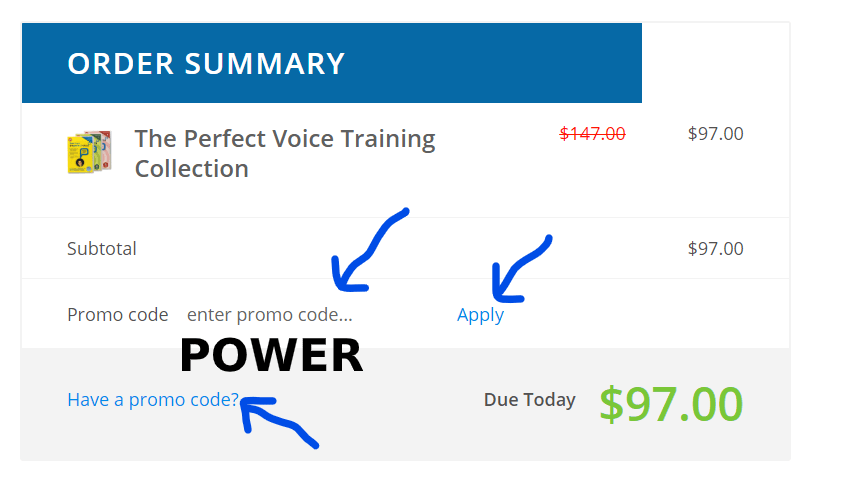promo code for the perfect voice by roger love