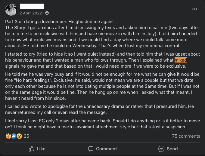 mixed signals from a guy examples
